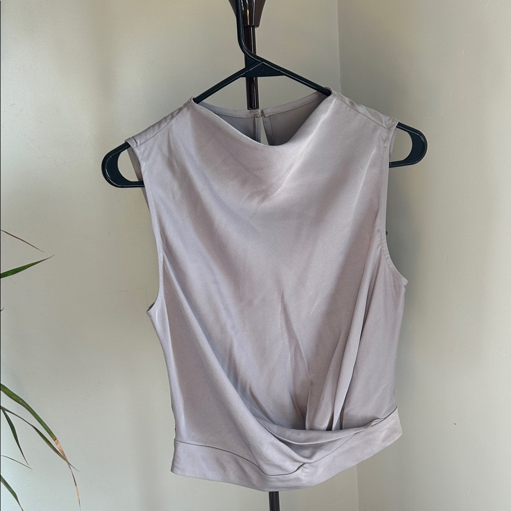 Elegant Gray Sleeveless Top